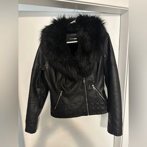Fashion Nova Faux Fur Leather Jacket